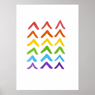Tribal Rainbow Chevron Poster. Poster