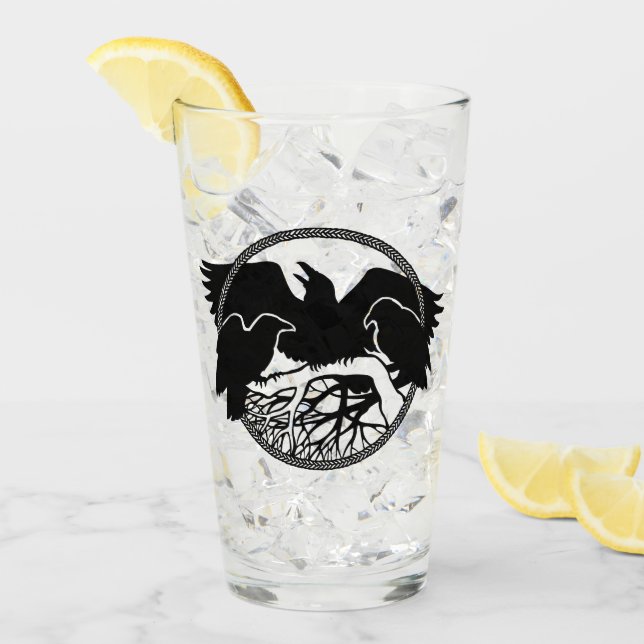 Tribal Raven Glass Native Raven Glass Personalize (Front Ice)