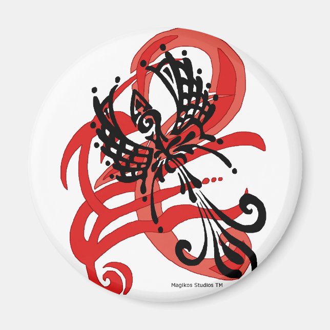 Tribal Raven Magnet (Front)