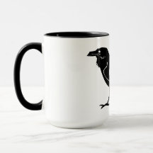 Tribal Raven Ringer Coffee Mug