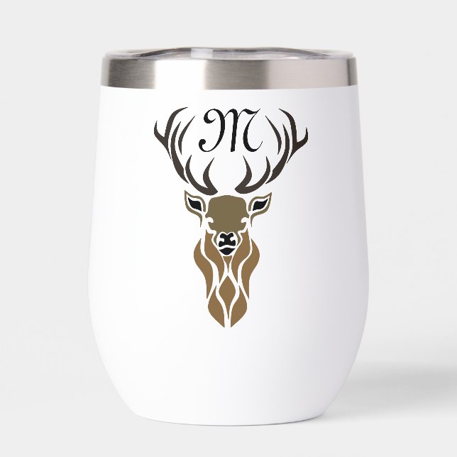 Tribal Red Stag Monogram (Back)