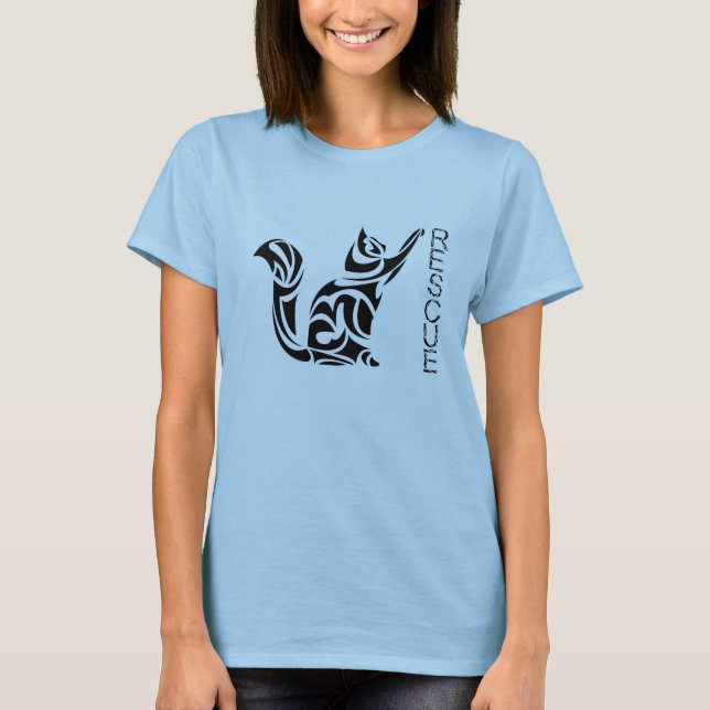 Tribal Rescue Kitty Design T-Shirt (Front)