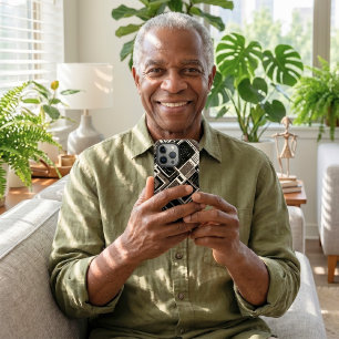 Tribal Retirement Gifts for African American Dad iPhone 16 Case