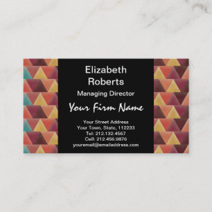 Tribal Retro Geometric Pattern Business Card