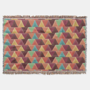 Tribal Retro Geometric Pattern Throw Blanket
