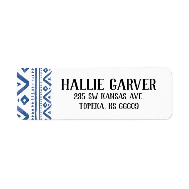 Tribal Return Address Labels (Front)