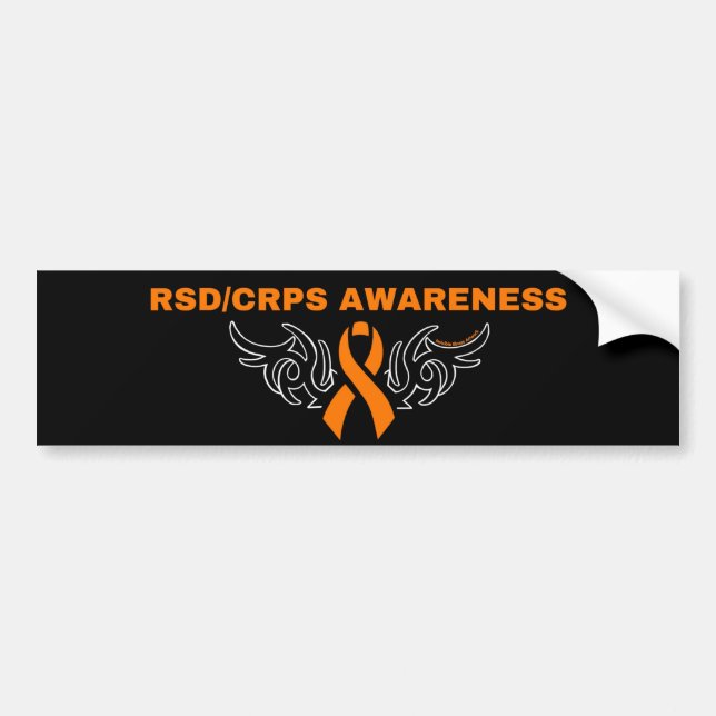 Tribal Ribbon...RSD/CRPS Bumper Sticker (Front)