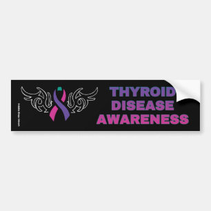 Tribal Ribbon...Thyroid Disease Bumper Sticker