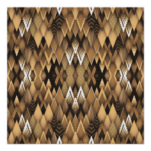 TRIBAL RUSTIC TRIANGULAR PATTERN POSTER