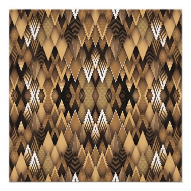 TRIBAL RUSTIC TRIANGULAR PATTERN   POSTER (Front)