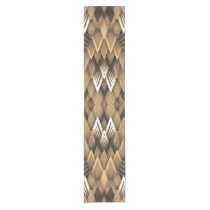 TRIBAL RUSTIC TRIANGULAR PATTERN  SHORT TABLE RUNNER