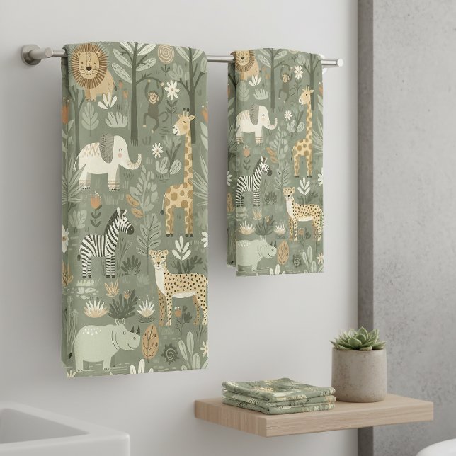 Tribal Safari Jungle ID1260 Bath Towel Set (Creator Uploaded)