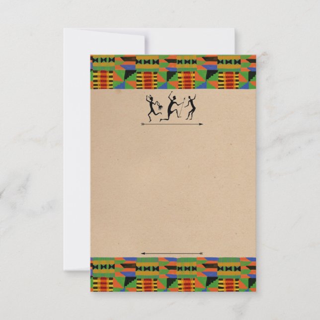 Tribal Safari Party Invite/RSVP Customizable Card (Front)