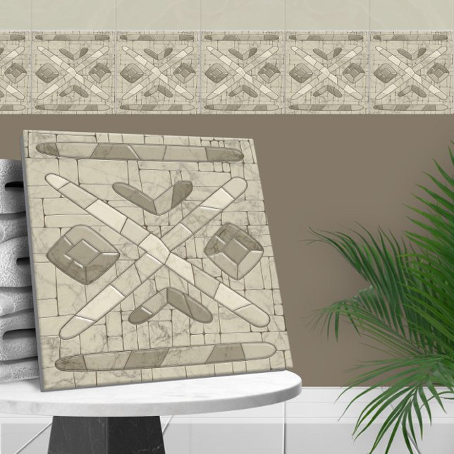 Tribal Sand Mosaic Art  Tile (Creator Uploaded)