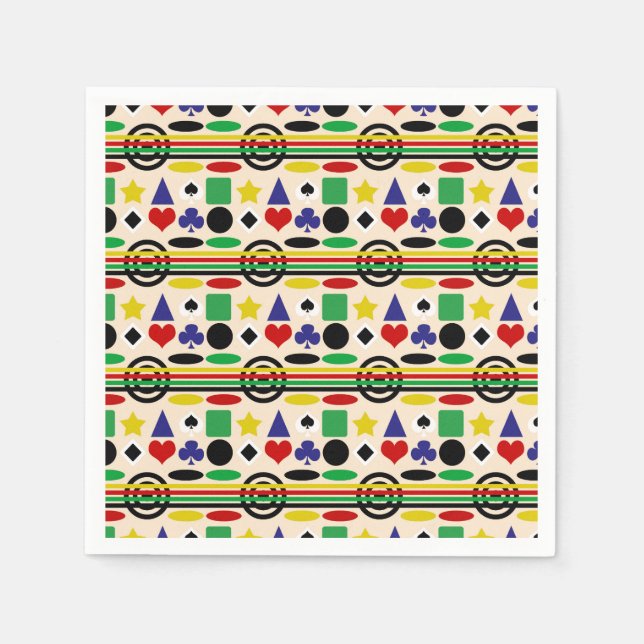 Tribal Scandinavian Nordic Pattern Design  Napkin (Front)