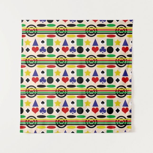 Tribal Scandinavian Nordic Pattern Design  Tapestry (Front)