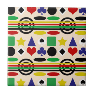 Tribal Scandinavian Nordic Pattern Design  Tile