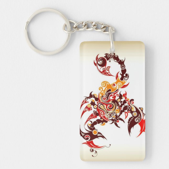 Tribal Scorpio Keychain (Front)