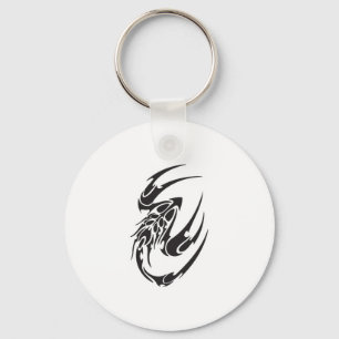 Tribal Scorpion Tattoo Design Keychain