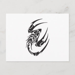 Tribal Scorpion Tattoo Design Postcard