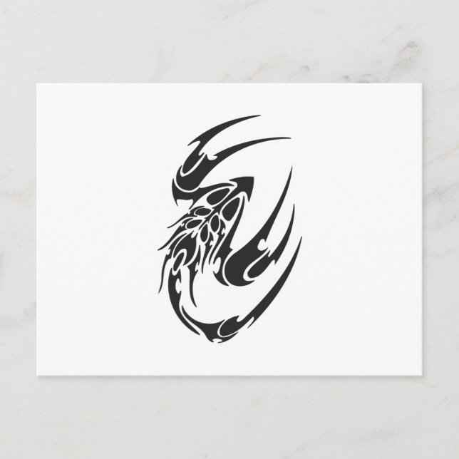 Tribal Scorpion Tattoo Design Postcard (Front)