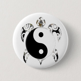 Tribal Sea Turtle 2 Inch Round Button