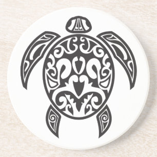 Tribal Sea Turtle Coaster