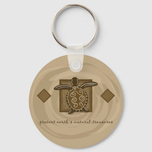 Tribal Sea Turtle Keychain