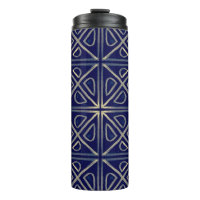 Tribal Seamless Blue Geometric Pattern. Striped Ha