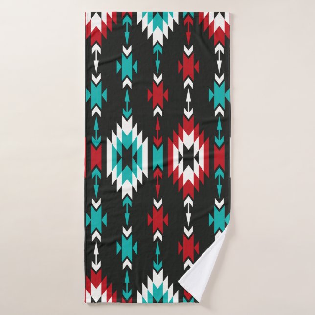 Tribal seamless colorful geometric pattern. Ethnic (Serviette de bain)