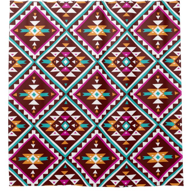 Tribal seamless colourful geometric pattern (Front)