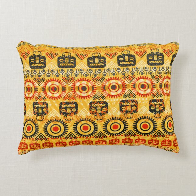Tribal seamless pattern accent pillow (Front)