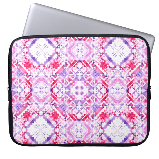 Tribal seamless pattern. Hand-painted grunge water Laptop Sleeve (Front)