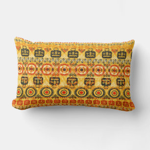 Tribal seamless pattern lumbar pillow