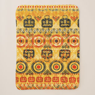 Tribal seamless pattern sherpa blanket