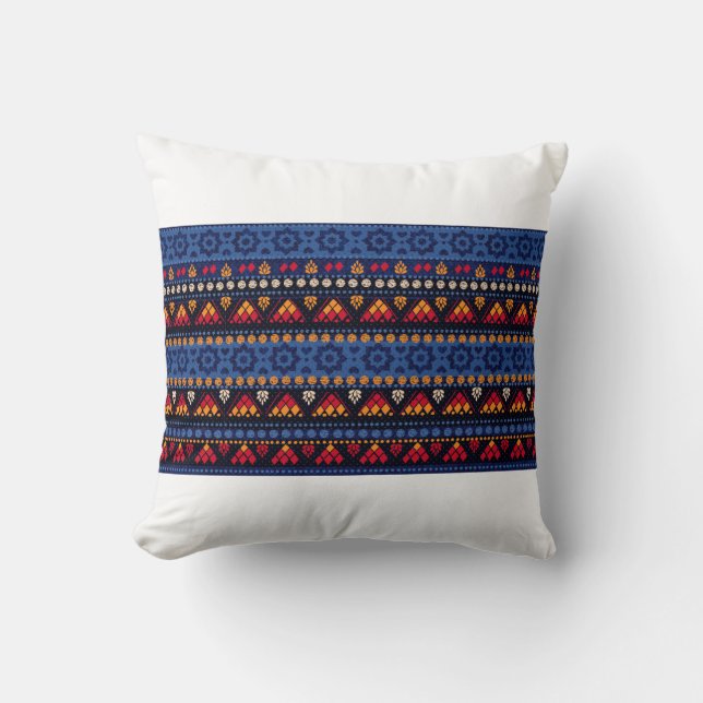 Tribal seamless pattern. throw pillow (Front)