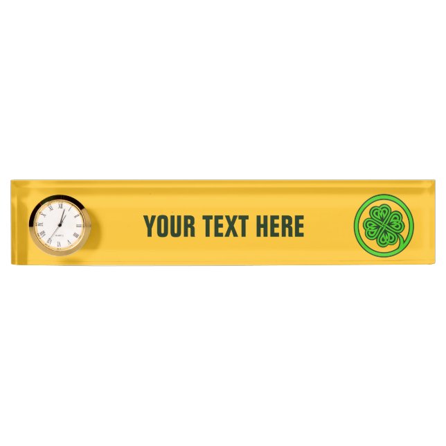 Tribal Shamrock custom name plates (Front)
