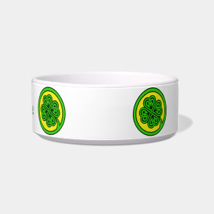 Tribal Shamrock custom pet bowls