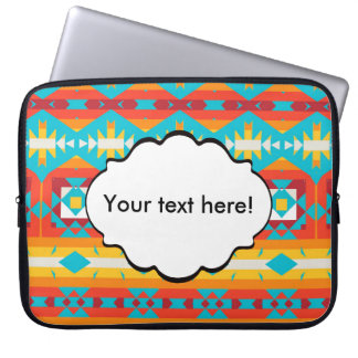 Tribal shapes rows laptop sleeve