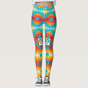 Tribal shapes rows leggings