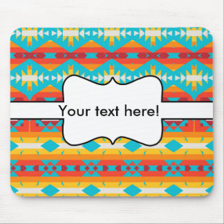 Tribal shapes rows mouse pad