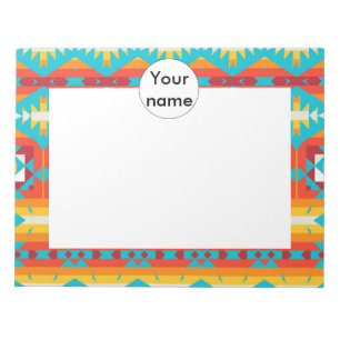 Tribal shapes rows notepad