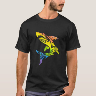 Tribal Shark Funny Shark Lover Week Beach Gift Men T-Shirt