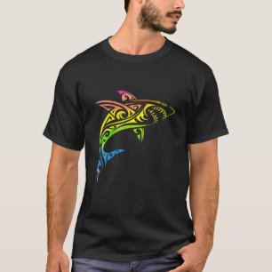 Tribal Shark Funny Shark Lover Week Gift Mens Wome T-Shirt