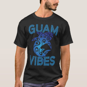 Tribal Shark Guam Vibes Vacation Ocean Tropical Is T-Shirt