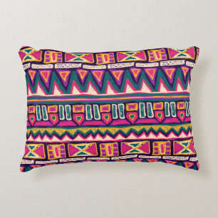 Tribal sketches: hand-drawn aztec pattern. accent pillow