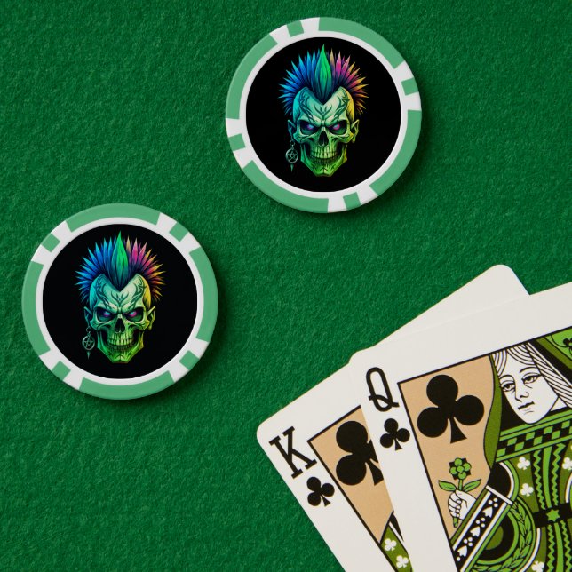 Tribal Skull Poker Chips (Poker Table (Double))