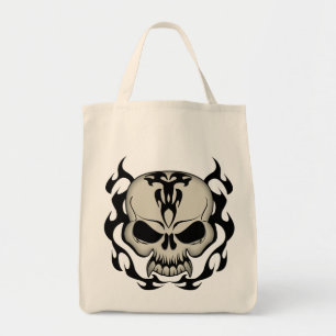 Tribal Skull Tote Bag