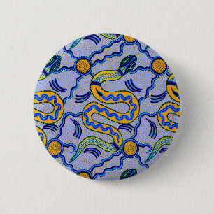 Tribal Snake 2 Inch Round Button