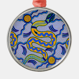 Tribal Snake Metal Ornament